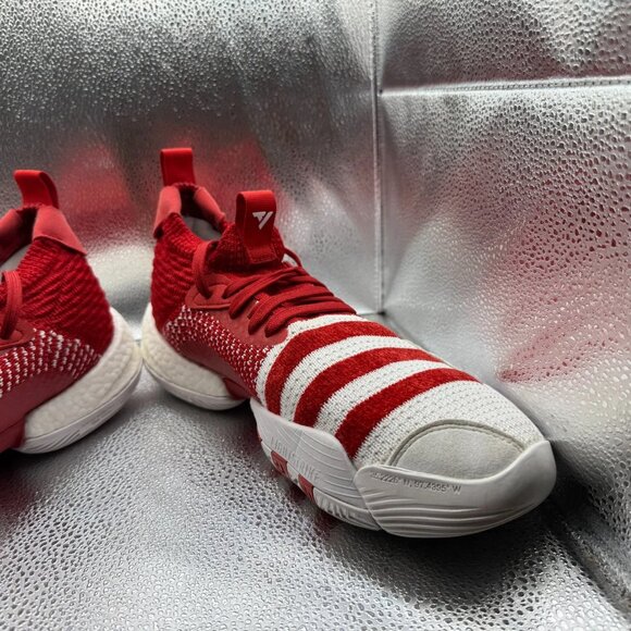 Size 10 Adidas Trae Young 2.0‎ Trainers Red White Knit Lace Up Sneakers 779001 main image 7